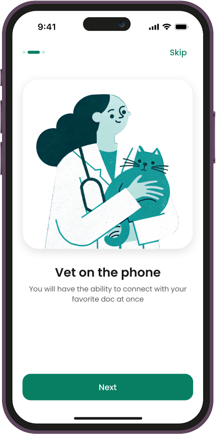 Doc2Pet Application Home Screen